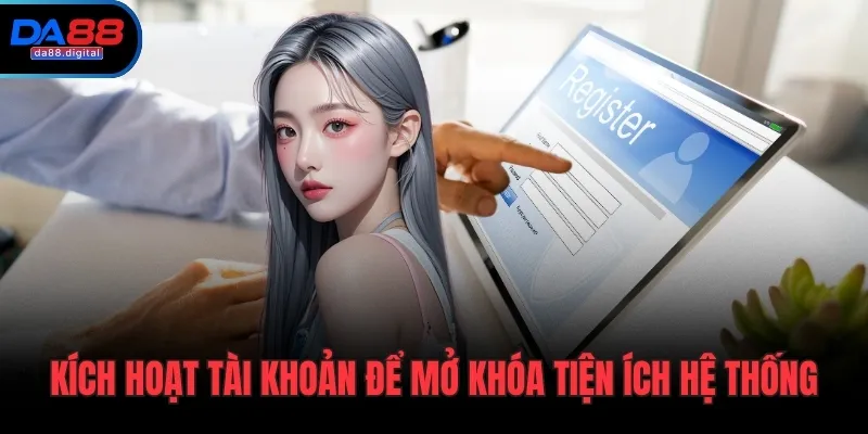 Kích hoạt tài khoản để mở khóa tiện ích hệ thống